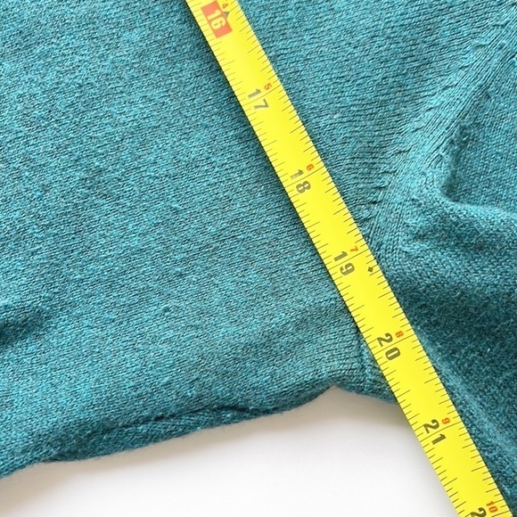 Soft Surroundings Sweater Tunic Long Sleeve Teal Gray Striped Size Large - Picture 5 of 10